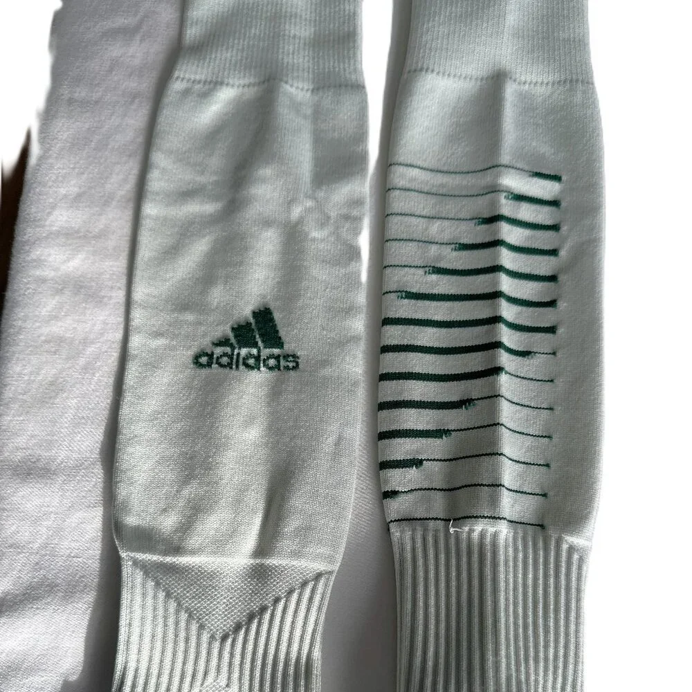 Soccer Socks Kids Small Adidas White and Green